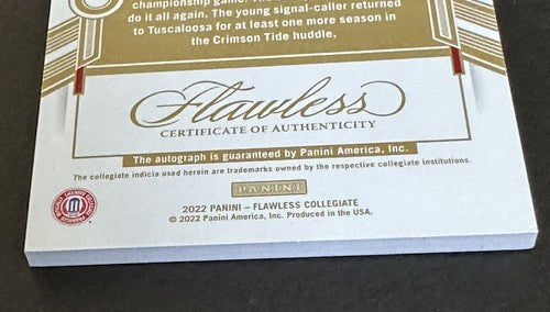 BRYCE YOUNG 2022 Flawless GOLD Campus Legends MINT ON CARD Rookie Auto 10/10 Rc