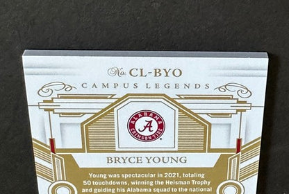 BRYCE YOUNG 2022 Flawless GOLD Campus Legends MINT ON CARD Rookie Auto 10/10 Rc