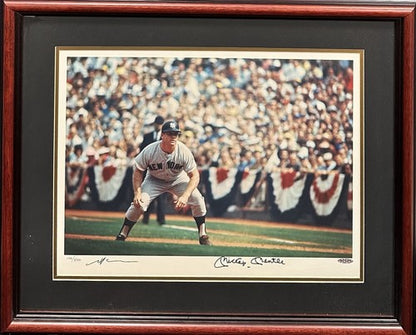 Mickey Mantle Signed 16x20 WS Framed Photo Yankees Neil Leifer Auto /500 UDA COA