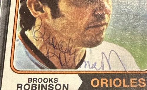 BROOKS ROBINSON 1974 TOPPS #160 SIGNED PSA DNA Coa Vintage Hof AUTO Orioles