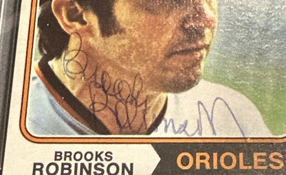 BROOKS ROBINSON 1974 TOPPS #160 SIGNED PSA DNA Coa Vintage Hof AUTO Orioles