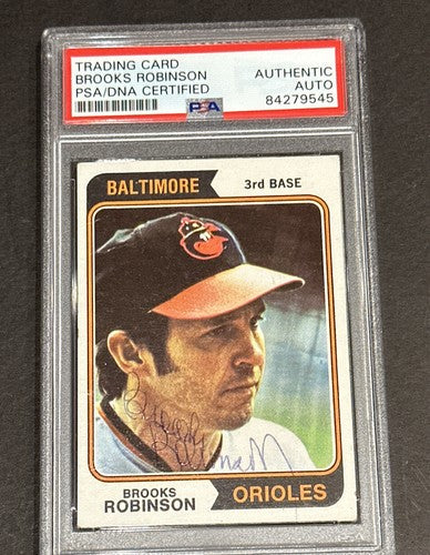 BROOKS ROBINSON 1974 TOPPS #160 SIGNED PSA DNA Coa Vintage Hof AUTO Orioles