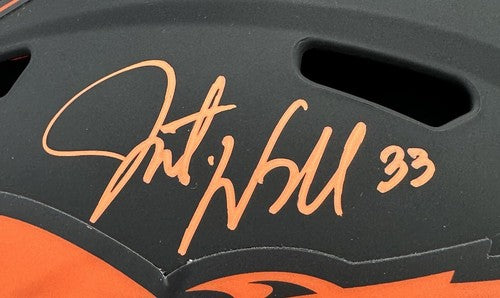 Javonte Williams Signed Broncos Speed Replica FS Eclipse Helmet Autograph BAS