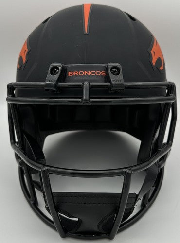 Javonte Williams Signed Broncos Speed Replica FS Eclipse Helmet Autograph BAS