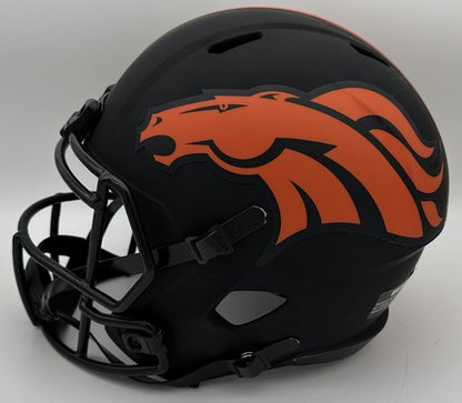 Javonte Williams Signed Broncos Speed Replica FS Eclipse Helmet Autograph BAS