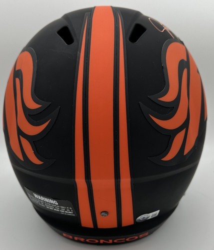 Javonte Williams Signed Broncos Speed Replica FS Eclipse Helmet Autograph BAS