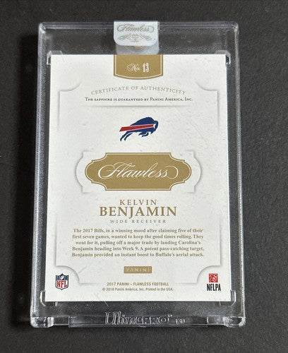 2017 Panini Flawless Kelvin Benjamin Sapphire Gem /15 Buffalo Bills Mint Sealed