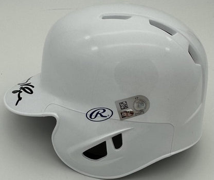 Anthony Volpe Signed Yankees White Rawlings Mini Helmet Rookie Auto Fanatics MLB