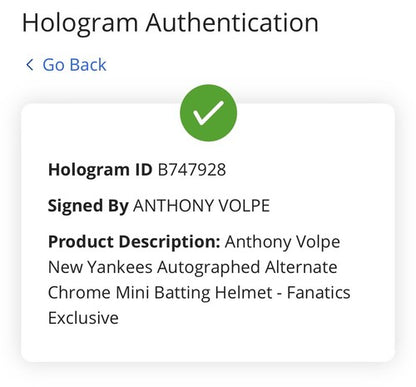Anthony Volpe Signed Yankees White Rawlings Mini Helmet Rookie Auto Fanatics MLB