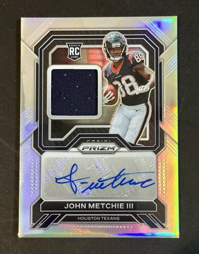 John Metchie III 2022 Panini Silver Prizm /99 RPA Auto Case Hit RC Patch