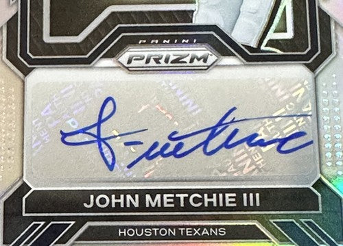 John Metchie III 2022 Panini Silver Prizm /99 RPA Auto Case Hit RC Patch
