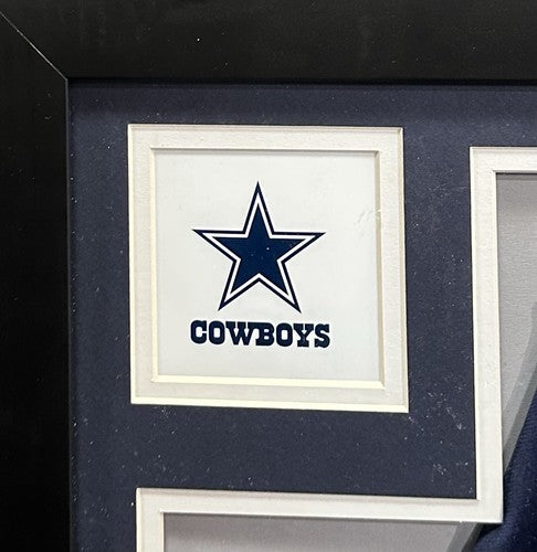 Dak Prescott Signed Framed Cowboys Alternate Blue Jersey Autograph BAS COA
