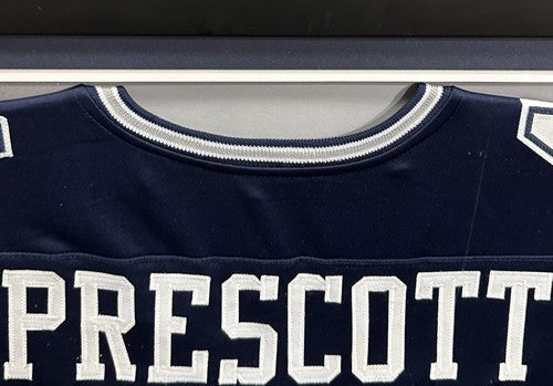Dak Prescott Signed Framed Cowboys Alternate Blue Jersey Autograph BAS COA