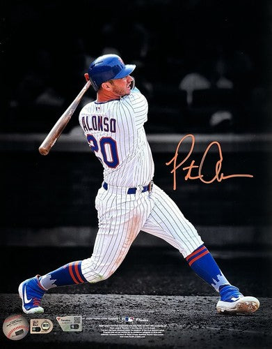 Pete Alonso Signed 11x14 Framed Spotlight Photo NY Mets Autograph Fanatics MLB
