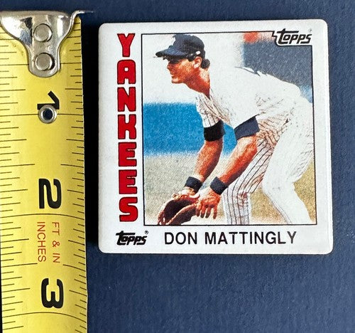 DON MATTINGLY Topps Rookie Card MAGNET Fridge yankees Rc 2 3/4 “ Mint