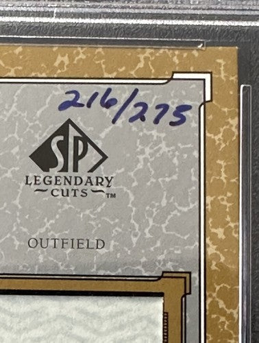 2001 Upper Deck SP Legendary Cuts Joe DiMaggio Psa 8 Mint Auto Cut Check Hof LE