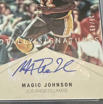 Magic Johnson 2012 Totally Certified PSA 10 Mint Auto Psa 9 Card /49 Lakers Hof