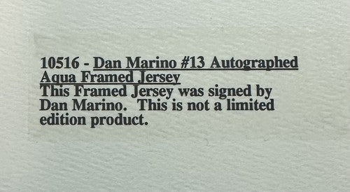 Dan Marino Signed Wilson Vintage Dolphins Authentic On Field Jersey Auto UDA HOF