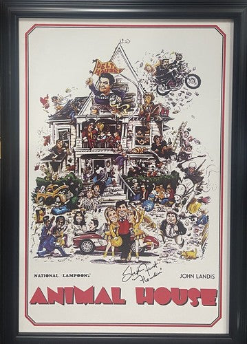 Stephen Furst Signed Animal House Framed Full Movie Poster Flounder Auto Pic COA