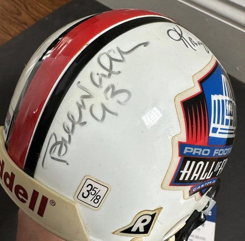 BILL WALSH & Don Shula Signed Nfl Mini Helmet Hof Auto Niners Dolphins Coach Psa