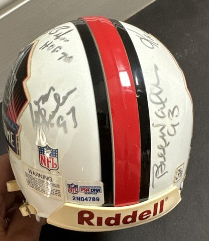 BILL WALSH & Don Shula Signed Nfl Mini Helmet Hof Auto Niners Dolphins Coach Psa