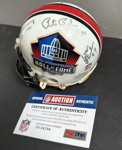 BILL WALSH & Don Shula Signed Nfl Mini Helmet Hof Auto Niners Dolphins Coach Psa