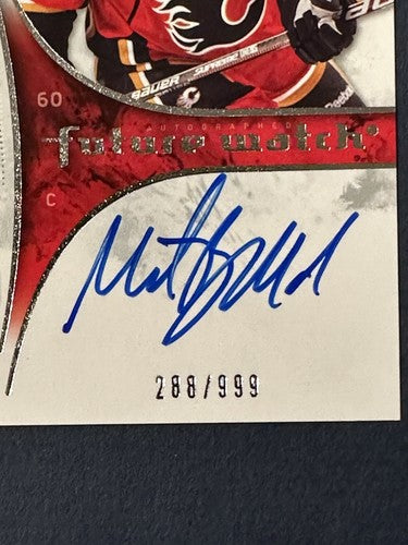 2009-10 SP Authentic MIKAEL BACKLUND Mint AUTO Rookie Future Watch /999 CALGARY