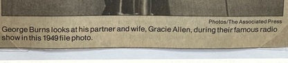 Gracie Allen & George Burns Dual Signed Cut Auto Framed Photo Collage PSA COA