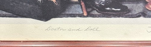 Doctor And Doll Garfield Jim Davis Signed Framed Norman Rockwell Painting LE COA