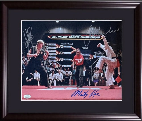 Karate Kid Signed 11x14 Framed Photo Macchio Zanjan Kove 3 Auto Sensei JSA COA