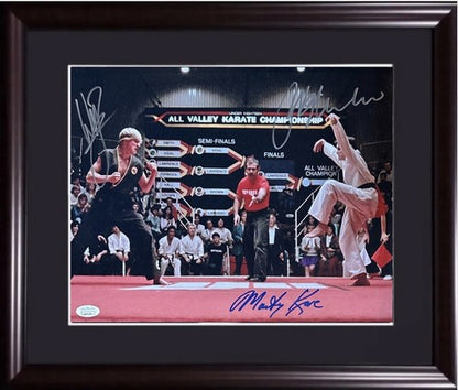 Karate Kid Signed 11x14 Framed Photo Macchio Zanjan Kove 3 Auto Sensei JSA COA