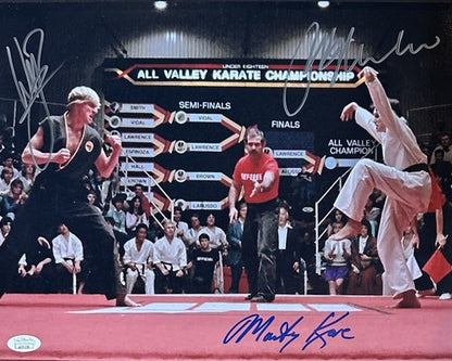 Karate Kid Signed 11x14 Framed Photo Macchio Zanjan Kove 3 Auto Sensei JSA COA