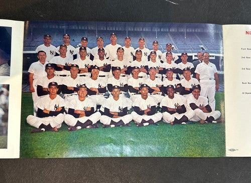 Fan Appreciation Day YANKEE Stadium Sept 21 1968 Fold Out Pamphlet Mickey Mantle