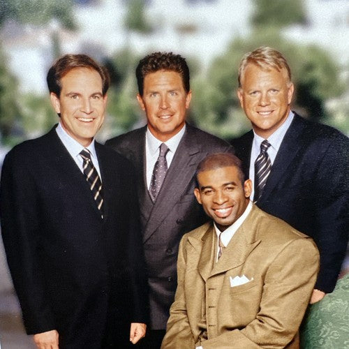 Cbs Nfl Today Football Sportscasters 8x10 Press Photo Deion Sanders Dan Marino