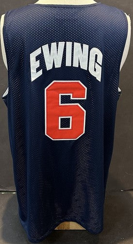 Patrick Ewing Mitchell & Ness Authentic USA Olympic Reversible Jersey #6 Size XL