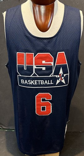 Patrick Ewing Mitchell & Ness Authentic USA Olympic Reversible Jersey #6 Size XL