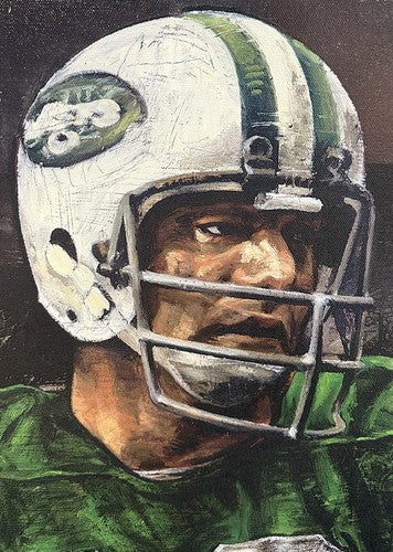 Joe Namath Jets Signed Stephen Holland Painted Giclee Canvas /99 OA Online Coa