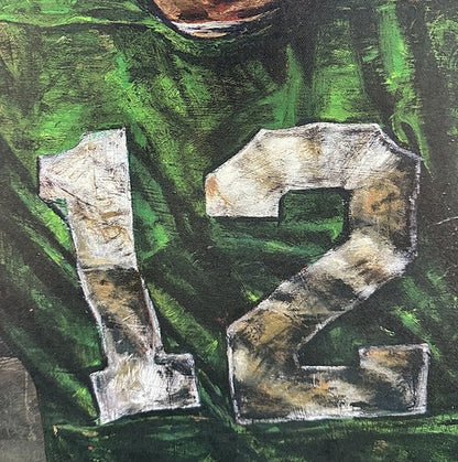 Joe Namath Jets Signed Stephen Holland Painted Giclee Canvas /99 OA Online Coa