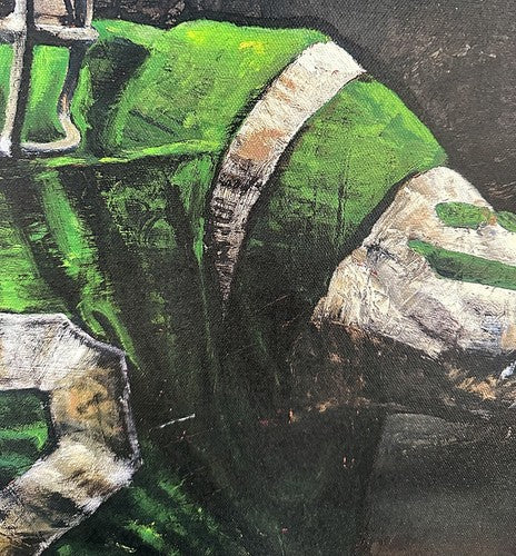 Joe Namath Jets Signed Stephen Holland Painted Giclee Canvas /99 OA Online Coa