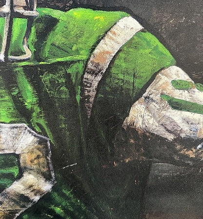 Joe Namath Jets Signed Stephen Holland Painted Giclee Canvas /99 OA Online Coa