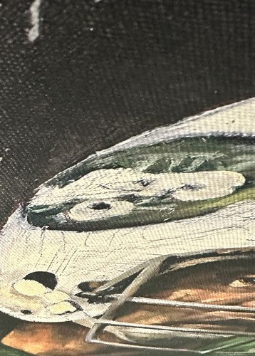 Joe Namath Jets Signed Stephen Holland Painted Giclee Canvas /99 OA Online Coa