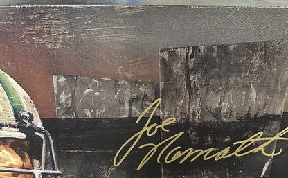 Joe Namath Jets Signed Stephen Holland Painted Giclee Canvas /99 OA Online Coa