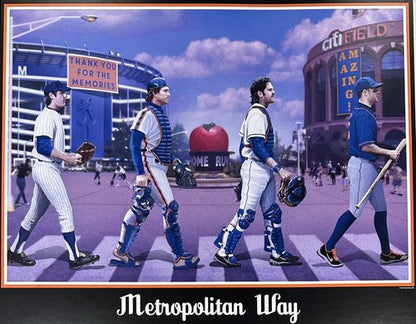 Mets Metropolitan Way 16x20 Shea Stadium Litho Photo Seaver Carter Piazza Wright