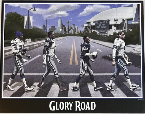 Cowboys Glory Road 16x20 Lithograph Photo Texas Stadium Aikman Smith Irvin Deion