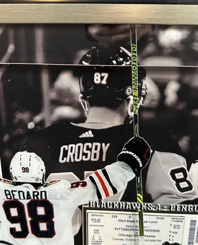 Connor Bedard 3D Framed Photo NHL Debut Replica Ticket Facsimile Auto Blackhawks