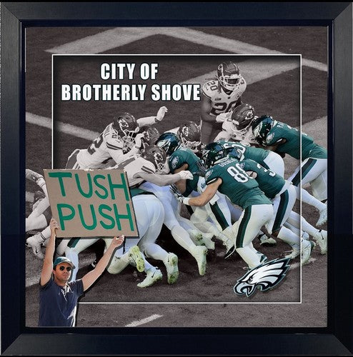 Philadelphia Eagles City of Brotherly Shove 3D Framed Photo Tush Push Hurts #1