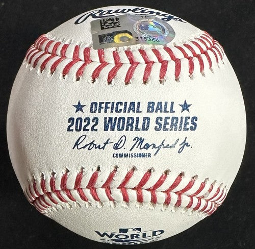 Jeremy Pena Signed 2022 World Series Baseball Rookie Ws Mvp Auto Astros MLB COA