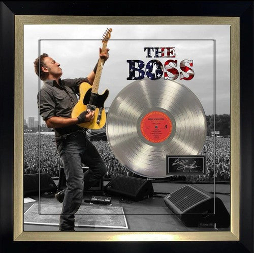 Bruce Springsteen The Boss Born In The USA Framed Platinum Record Facsimile Auto