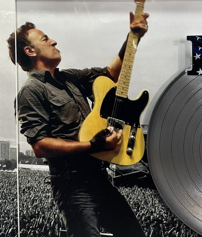 Bruce Springsteen The Boss Born In The USA Framed Platinum Record Facsimile Auto