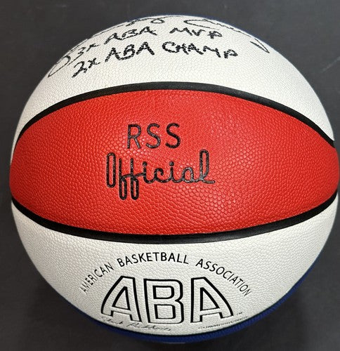 Julius Erving Dr J Nets signed ABA Official basketball 3x MVP 2x Champ Auto Bas
